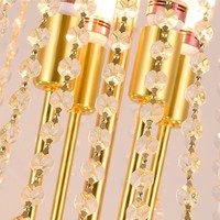 JYLIGHTING Lustre LED de luxe en or avec boule de cristal K9, longs luminaires suspendus pour hall d'hôtel, hall d'entrée, escalier, mariage