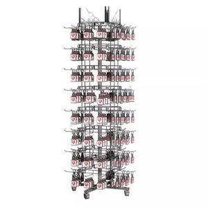 Estante de exhibición de llavero giratorio, estante de exhibición de llavero de piso elevado de metal - Product Image 1