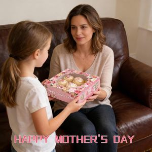 Caja de 12 Galletas para el Día de la <span class=keywords><strong>Madre</strong></span>, Cajas de Regalo para Galletas, Cajas de Pastelería con Ventana para Fiestas del Día de la <span class=keywords><strong>Madre</strong></span> - Product Image 6