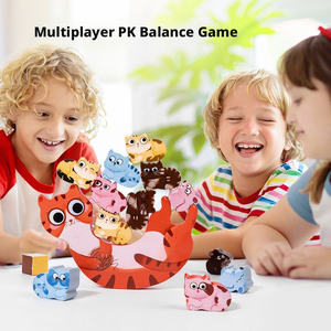 Jouet éducatif créatif pour enfants, <span class=keywords><strong>labyrinthe</strong></span> d'animaux marins, puzzle d'empilage d'équilibre, table interactive en bois, jouet haut de gamme pour les enfants de 4 à 6 ans, EN71 - Product Image 1