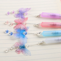 Nouveau stylo gel avec pendentif papillon de haute qualité