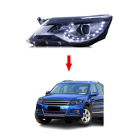 Mise à niveau XT pour VW Tiguan 2010-2012 Conversion d'assemblage de phares LED haute correspondance feux diurnes phare xénon bifocal