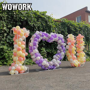 2026 WOWORK Fushun Grandes lettres métalliques 3D creuses, cadres en <span class=keywords><strong>fil</strong></span> métallique <span class=keywords><strong>pour</strong></span> ballons, supports d'<span class=keywords><strong>arche</strong></span> et chiffres <span class=keywords><strong>pour</strong></span> anniversaires, événements et fournitures de mariage - Product Image 4