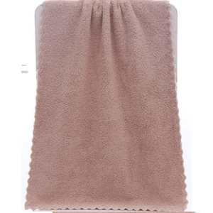 35X75cm Toalla de lana de coral absorbente y de fácil secado para el hogar de encaje de cierre alto al por mayor - Product Image 5