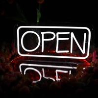 Enseigne néon ouverte 24h/24, enseigne lumineuse néon pour bar, boutique, bar, enseigne néon LED, décoration murale, enseigne ouverte pour restaurant