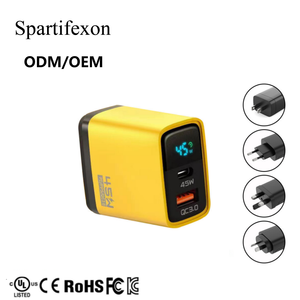 Cargador Rápido USB-C PD de 45W con Enchufe EU/US/UK para Teléfonos Móviles, Adaptador de Corriente USB Tipo C de Carga Rápida, Cargador de Viaje Tipo C de 45W - Product Image 1