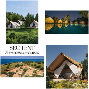 Tenda <span class=keywords><strong>Glamping</strong></span> di Lusso Impermeabile con Bagno, Tenda Safari in Tela per Hotel e <span class=keywords><strong>Resort</strong></span> all'Aperto, Supporta la Personalizzazione - Product Image 3
