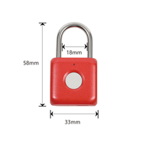 Mini cadenas intelligent IP67 avec empreinte digitale, panneau en alliage de zinc ABS, anse en acier inoxydable 304 pour casier scolaire, bagages de voyage, sécurité