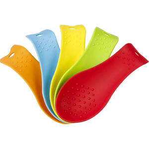 Mutfak eşyaları ısı dayanıklı gıda sınıfı silikon kaşık standı istirahat raf tutucu - Product Image 1