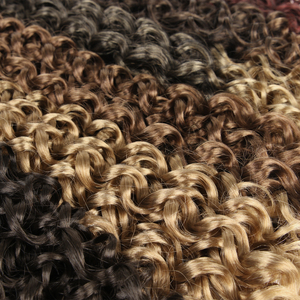 AliLeader all'ingrosso 10-24 "sintetico onda profonda trecce Crochet Ombre spiaggia riccioli intrecciare capelli uncinetto capelli - Product Image 2
