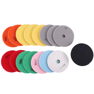 16 pièces/ensemble Kit de tampons de polissage diamantés 4 pouces disque de ponçage humide/sec tampon de polissage pour granit pierre béton marbre utilisation - Product Image 3