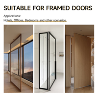 Charnière pivotante en acier inoxydable pour porte en verre à ouverture libre, charnière pivotante bois-verre