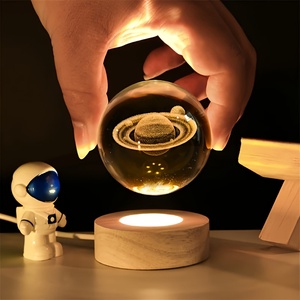 Boule de cristal gravée au laser 3D, Vierge Marie, lampe de nuit pour la décoration de la maison catholique, cadeaux de la Sainte Mère pour le baptême, la confirmation - Product Image 4