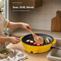 Grill électrique portable multifonctionnel, plaque de cuisson antiadhésive pour la cuisine à domicile, barbecue d'intérieur