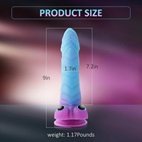 Dildo Éléphant Lumineux pour Homme, Jouet Sexuel Fantaisie Monstre Alien qui Brille dans le Noir avec Ventouse