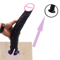 Popular Dildo Anal de Silicona Realista Enorme de 35 cm con Ventosa, Juguetes Sexuales para Mujeres