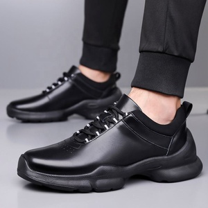 Chaussures décontractées pour hommes en cuir de vachette à bout rond, semelle extérieure en caoutchouc, semelle intermédiaire en EVA, baskets tendance printemps - Product Image 4