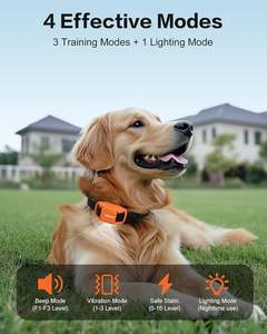 Collar de perro remoto de 4200 pies, collar eléctrico con luz LED con pitido/modos estáticos seguros/de vibración, Ecollar recargable impermeable IPX8 - Product Image 3