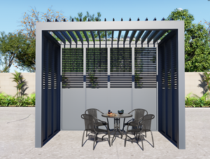 Pergola Retrattile SINGO <span class=keywords><strong>in</strong></span> Lega di Alluminio Autoportante o da Parete per Giardino, Gazebo con Tettoia Retrattile - Product Image 6