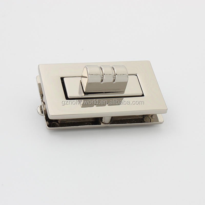 Porte-monnaie en métal doré et argent, serrure à pression