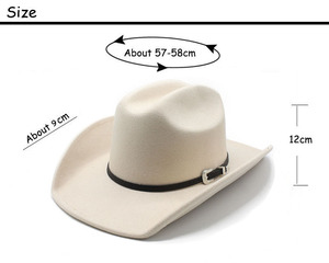 <span class=keywords><strong>Sombrero</strong></span> <span class=keywords><strong>Vaquero</strong></span> <span class=keywords><strong>de</strong></span> Estilo Étnico Occidental <span class=keywords><strong>de</strong></span> Alta Calidad para <span class=keywords><strong>Hombre</strong></span> y Mujer <span class=keywords><strong>de</strong></span> Fieltro Transpirable y Plegable para Fiestas, Pesca, Negocios y Casual <span class=keywords><strong>de</strong></span> Pelo - Product Image 2