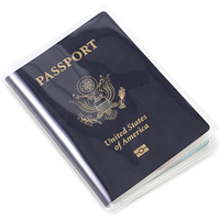 Porte-passeport en PVC de voyage en vinyle transparent vierge personnalisé par sublimation vente en gros