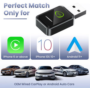 Mini adaptador inalámbrico 2 en 1 Carplay Android Auto para Apple Carplay Oem Carplay Ai Box Plug and Und Play Carwireless Dongle - Product Image 6