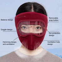 Masque facial complet anti-vent et anti-poussière pour l'hiver, masques respirants pour le cyclisme, protection des yeux, lunettes anti-buée haute définition, couvre-capsule