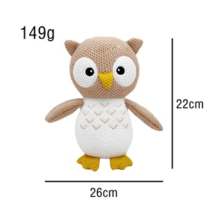 Jouet en peluche tricoté à la main sur mesure, lion, hibou, renne, amigurumi doux, animal en peluche, vente en gros, OEM, cadeau pour bébé - Product Image 3