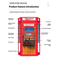 DJ Studio Acoustic Pod Jukebox Mini Cabine KTV Insonorisée Salle de Musique Armoire de Karaoké Amovible Simulateur de Chant Console de Jeu