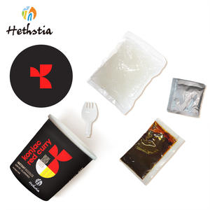 Plat de nouilles asiatiques épicées Nouilles végétaliennes authentiques à saveur thaï Nouilles instantanées instantanées au curry rouge et au konjac - Product Image 5