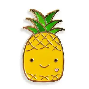 Mode Fruit Emaille Ananas Broche Pin Metalen Badge Kleding Sieraden Accessoires Groothandel