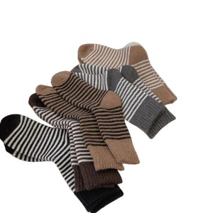 Women's Thick Fleece Lined Mid Calf <b>Socks</b> Warm Striped For Autumn <b>Winter</b> Home Wear Postpartum Care - Product Image 3