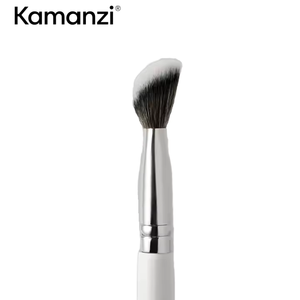 Juego de <span class=keywords><strong>brochas</strong></span> para polvos planos duraderos de precisión, licuadora de base, corrector de cejas, cepillos de ventilador, mango de plástico, brocha de maquillaje individual para la cara - Product Image 5