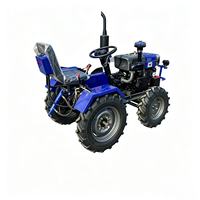 Tracteur agricole miniature 4x4 robuste de 25 CV avec attelage 3 points et pompe moteur PTO pour le labour