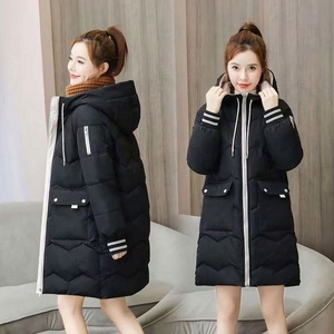 Veste matelassée à capuche mi-longue pour <span class=keywords><strong>femme</strong></span>, nouvelle collection automne/hiver, vêtement tissé - Product Image 1