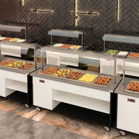 Armoire chauffante électrique à 4 plateaux en acier inoxydable pour présentoir de buffet de restauration rapide