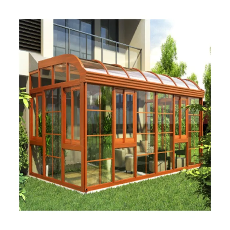 Fabbrica direttamente prezzo economico sun room glass house design moderno vetro temperato sunroom house winter garden