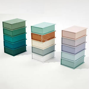 Customized logo Luxury square Book-shaped Eco-friendly Jewelry <b>Box</b> Magnetic Closure Reusable Black Necklace Ring <b>Storage</b> - Product Image 6