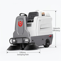Nettoyeur de sols électrique à batterie CleanHorse M2, nouvelle version, avec une largeur de balayage de 1200 mm, pour le nettoyage des musées et des théâtres