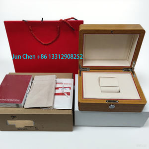 Luxury Wooden Single Watch <strong>Boxes</strong> with Big Size for Display International Beautiful Brand Watch Cases with <strong>Silver</strong> Button - Product Image 2