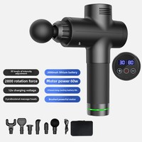 Pistolet de massage électrique exclusif du fabricant pour le fitness corporel complet, 5 têtes de massage, fonction musicale, vibration réglable