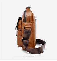 Sac bandoulière élégant en cuir PU léger et grande capacité, sac minimaliste pour homme