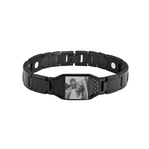 Bracelet magnétique en germanium pour hommes, bracelet de santé en acier inoxydable bio japonais, bracelet holographique pour hommes, vente en gros - Product Image 6