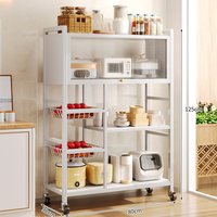 Étagère de rangement de cuisine multifonctionnelle en acier inoxydable, multi-niveaux, pour bols, micro-ondes, casseroles et fours
