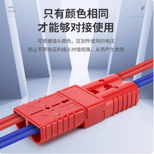 Connecteurs de batterie pour véhicules électriques Anderson Plug, 50A, 120A, 350A, connecteurs haute intensité pour VE - Product Image 4