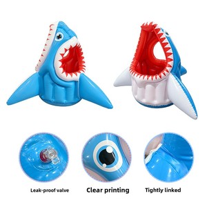 Nouveauté transfrontalière : Jeu de <span class=keywords><strong>basket</strong></span> aquatique gonflable en forme de <span class=keywords><strong>requin</strong></span> pour l'été, en PVC épaissi, unisexe, à partir de 14 ans, jouet parent-enfant - Product Image 4