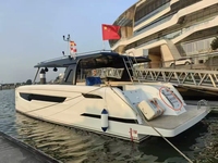 Catamaran de luxe de 40 pieds (12,36 x 4,9 m) avec moteur hors-bord de 1 x 250 CV pour les excursions en haute mer, les croisières, les visites touristiques, la pêche et les loisirs