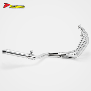 Sistema di Scarico Completo per Moto, Elegante e Resistente al Calore, con Finitura Elettroplaccata, per <span class=keywords><strong>HONDA</strong></span> CBX400F CB400F 1981-1984, Stile Vintage - Product Image 2