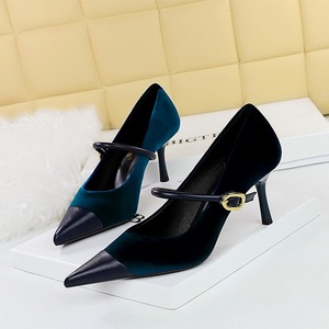 Nouvelles Escarpins Femme à Boucle de Créateur, en Daim Pointu, Talons Aiguilles 7cm 10cm, Grande Taille 43, Talons Hauts pour Femmes - Product Image 6